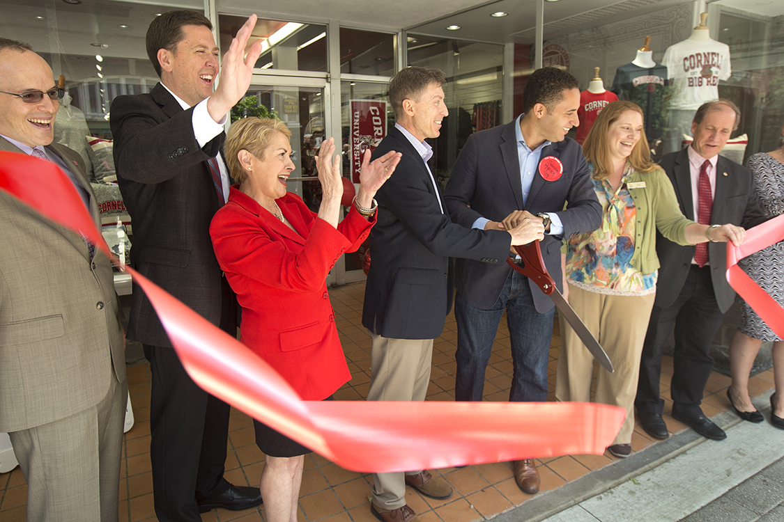 ribbon-cutting at Cornell Store on Commons